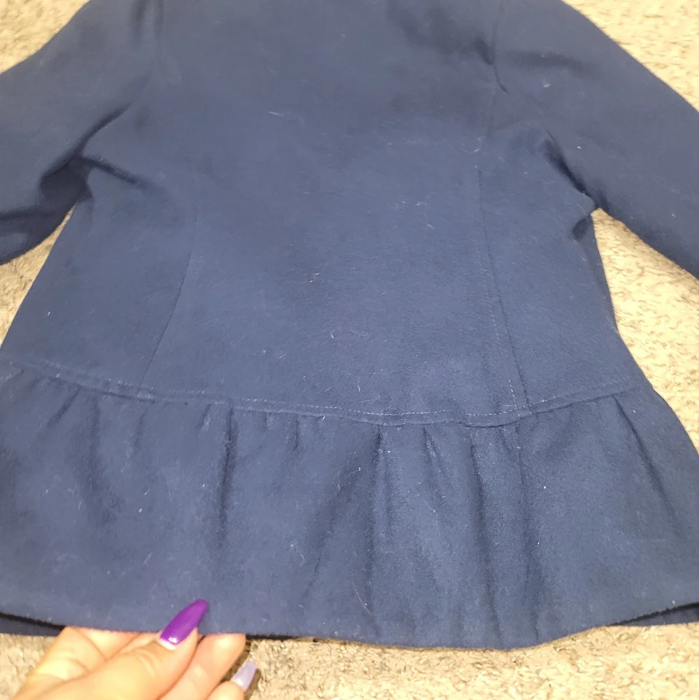 London Fog Ruffle trench Coat for toddler good condition color dark blue